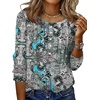 Zeagoo 3/4 Length Sleeve Womens Tops Round Neck Casual Summer Tunic Tops Basic Tees Blouses Dressy T-Shirts Pleated Shirts(Mz906)