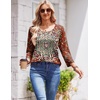 Zeagoo 3/4 Length Sleeve Womens Tops Round Neck Casual Summer Tunic Tops Basic Tees Blouses Dressy T-Shirts Pleated Shirts(Red)