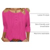Zeagoo 3/4 Length Sleeve Womens Tops Round Neck Casual Summer Tunic Tops Basic Tees Blouses Dressy T-Shirts Pleated Shirts(Rose)