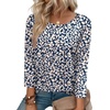 Zeagoo 3/4 Length Sleeve Womens Tops Round Neck Casual Summer Tunic Tops Basic Tees Blouses Dressy T-Shirts Pleated Shirts(Sp64)