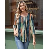 Zeagoo 3/4 Length Sleeve Womens Tops Round Neck Casual Summer Tunic Tops Basic Tees Blouses Dressy T-Shirts Pleated Shirts(Tie Dye)