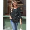 Zeagoo 3/4 Length Sleeve Womens Tops Round Neck Casual Summer Tunic Tops Basic Tees Blouses Dressy T-Shirts Pleated Shirts(Xh522)