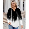 Zeagoo Hoodies for Women Long Sleeve Drawstring V Neck Pullover Sweatshirts Shirts Loose Casual Fall Tops(Blackwhite)