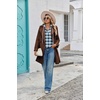Zeagoo Hoodies for Women Long Sleeve Drawstring V Neck Pullover Sweatshirts Shirts Loose Casual Fall Tops(Blue Plaid)