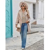 Zeagoo Hoodies for Women Long Sleeve Drawstring V Neck Pullover Sweatshirts Shirts Loose Casual Fall Tops(Khaki Plaid)