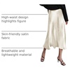 Zeagoo Skirts for Women High Waist Skirt Elegant Midi Skirt Satin(New-pastel Peach)