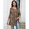Zeagoo Women Tops 3/4 Sleeve Dressy Casual Plus Size Tunics Loose Blouses(Leopard Print-pa222)