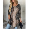Zeagoo Women Tops 3/4 Sleeve Dressy Casual Plus Size Tunics Loose Blouses(Multicolor-cx278)