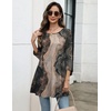 Zeagoo Women Tops 3/4 Sleeve Dressy Casual Plus Size Tunics Loose Blouses(Multicolor-cx278)