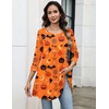 Zeagoo Women Tops 3/4 Sleeve Dressy Casual Plus Size Tunics Loose Blouses(Orange Cucurbit-ws85)