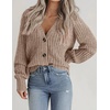 Zeagoo Women’s 2026 Fall Chunky Knit Cardigans Long Sleeve Sweaters(B_khaki)