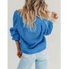Zeagoo Women’s 2026 Fall Chunky Knit Cardigans Long Sleeve Sweaters(Bright Blue)