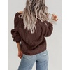 Zeagoo Women’s 2026 Fall Chunky Knit Cardigans Long Sleeve Sweaters(Brown)