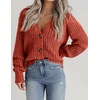 Zeagoo Women’s 2026 Fall Chunky Knit Cardigans Long Sleeve Sweaters(Caramel-1)