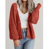 Zeagoo Women’s 2026 Fall Chunky Knit Cardigans Long Sleeve Sweaters(Caramel-1)