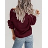 Zeagoo Women’s 2026 Fall Chunky Knit Cardigans Long Sleeve Sweaters(C-wine Red)