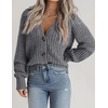 Zeagoo Women’s 2026 Fall Chunky Knit Cardigans Long Sleeve Sweaters(Grey)