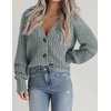 Zeagoo Women’s 2026 Fall Chunky Knit Cardigans Long Sleeve Sweaters(Light Green)