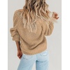 Zeagoo Women’s 2026 Fall Chunky Knit Cardigans Long Sleeve Sweaters(Light Khaki)