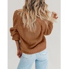 Zeagoo Women’s 2026 Fall Chunky Knit Cardigans Long Sleeve Sweaters(Light Orange)