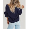 Zeagoo Women’s 2026 Fall Chunky Knit Cardigans Long Sleeve Sweaters(Navy Blue)
