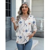 Zeagoo Womens Blouse Casual 3/4 Length Sleeve V Neck Basic T-Shirts(Bf290)