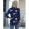 Zeagoo Womens Blouse Casual 3/4 Length Sleeve V Neck Basic T-Shirts(Bf318)