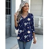 Zeagoo Womens Blouse Casual 3/4 Length Sleeve V Neck Basic T-Shirts(Bf318)