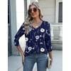 Zeagoo Womens Blouse Casual 3/4 Length Sleeve V Neck Basic T-Shirts(Bf318)
