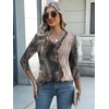 Zeagoo Womens Blouse Casual 3/4 Length Sleeve V Neck Basic T-Shirts(Cx278)