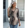 Zeagoo Womens Blouse Casual 3/4 Length Sleeve V Neck Basic T-Shirts(Cx278)