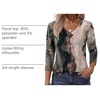 Zeagoo Womens Blouse Casual 3/4 Length Sleeve V Neck Basic T-Shirts(Cx278)