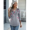 Zeagoo Womens Blouse Casual 3/4 Length Sleeve V Neck Basic T-Shirts(Hf36)