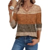 Zeagoo Womens Blouse Casual 3/4 Length Sleeve V Neck Basic T-Shirts(Jh398)