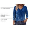 Zeagoo Womens Blouse Casual 3/4 Length Sleeve V Neck Basic T-Shirts(Mz712)