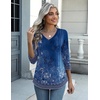 Zeagoo Womens Blouse Casual 3/4 Length Sleeve V Neck Basic T-Shirts(Mz712)
