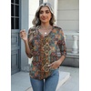 Zeagoo Womens Blouse Casual 3/4 Length Sleeve V Neck Basic T-Shirts(Mz721)