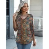 Zeagoo Womens Blouse Casual 3/4 Length Sleeve V Neck Basic T-Shirts(Mz721)