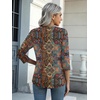 Zeagoo Womens Blouse Casual 3/4 Length Sleeve V Neck Basic T-Shirts(Mz721)