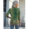 Zeagoo Womens Blouse Casual 3/4 Length Sleeve V Neck Basic T-Shirts(Mz808)