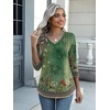 Zeagoo Womens Blouse Casual 3/4 Length Sleeve V Neck Basic T-Shirts(Mz808)