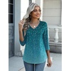 Zeagoo Womens Blouse Casual 3/4 Length Sleeve V Neck Basic T-Shirts(Xh363)
