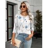 Zeagoo Women’s Casual 3/4 Sleeve T-Shirts Round Neck Tunic Tops Work Blouse(Bf112)