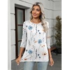Zeagoo Women’s Casual 3/4 Sleeve T-Shirts Round Neck Tunic Tops Work Blouse(Bf112)