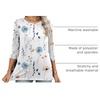 Zeagoo Women’s Casual 3/4 Sleeve T-Shirts Round Neck Tunic Tops Work Blouse(Bf112)