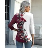 Zeagoo Women’s Casual 3/4 Sleeve T-Shirts Round Neck Tunic Tops Work Blouse(Bf183)