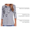 Zeagoo Women’s Casual 3/4 Sleeve T-Shirts Round Neck Tunic Tops Work Blouse(Dh62)