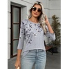 Zeagoo Women’s Casual 3/4 Sleeve T-Shirts Round Neck Tunic Tops Work Blouse(Dh62)