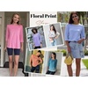 Zeagoo Women’s Casual 3/4 Sleeve T-Shirts Round Neck Tunic Tops Work Blouse(Grey Stripe)