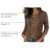 Zeagoo Women’s Casual 3/4 Sleeve T-Shirts Round Neck Tunic Tops Work Blouse(Leopard Print-an136)